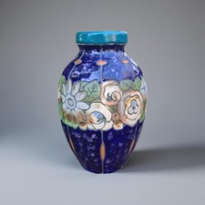 Amphora Turn-Teplitz Art Nouveau Vase Bohemia c1915 Model 11703 Floral Relief