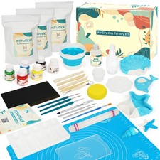 DIY Töpferset für Anfänger für Zuhause Lufttrocknenden Ton Werkzeug Anleitung