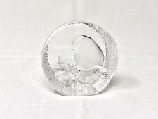 Mats Jonasson sweden full lead Glasskulptur signiert Meise