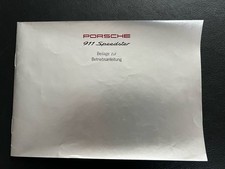 Porsche 911 Speedster 964 Beilage zur Betriebsanleitung