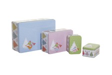 Aufbewahrungsdosen Tannenwald 4er Set OVERBECK AND FRIENDS Metall Blech Dosen