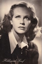 Autogrammkarte - Hildegard Knef - Progress Karte
