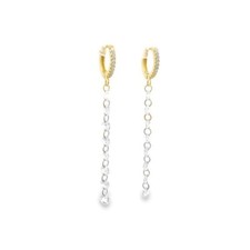 Zirkonia Pavé Fadenohrringe -