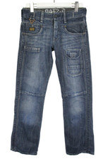 G-Star Raff Radar Straight Herrenjeans W30/L32 Blau Denim Cargo Logo Neu Zip