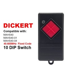 Ersatz Handsender für Dickert MAHS40-01 - 1 Kanal - 40,685 MHz - 10 Dip Switch
