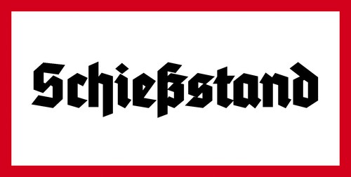 Retro blechschild schiessstand - retro,