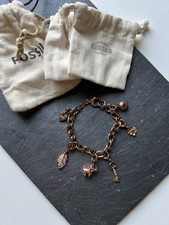 Fossil Charm Armband Roségold mit 5 Anhängern