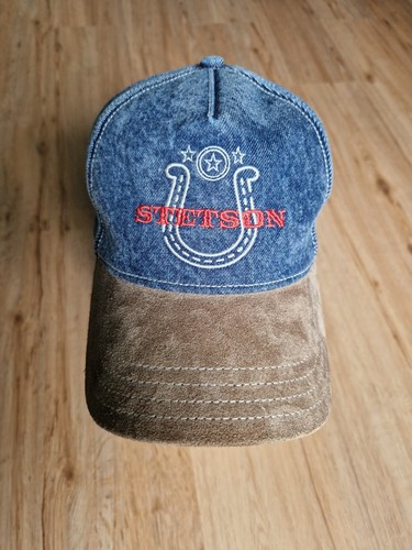Stetson cap denim leather - stetson,