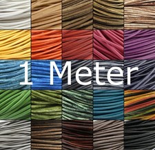 Lederband rund Ø 1 / 1,5 / 2 / 3 / 4 / 5 / 6 mm Lederriemen - Farbwahl - 1 Meter