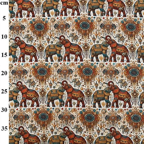 Böhmischer elefant bedruckt - böhmischer,