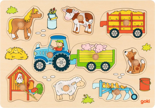Steckpuzzle traktor mit - steckpuzzle,