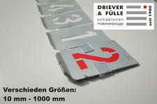 Signierschablonen Zahlensatz 0-9 (10Stk) Zinkblech Blockschrift Schablone Zahlen