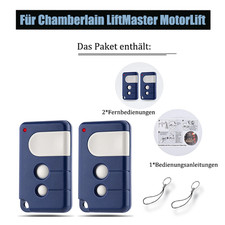 2 Stück Fernbedienung für Chamberlain LiftMaster MotorLift 84335EML,ML500