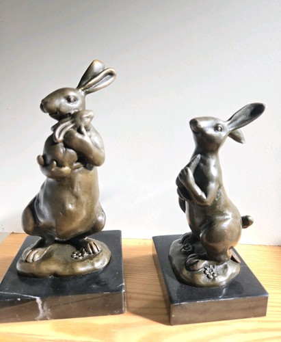 Bronze hasen paar milo - hasen,
