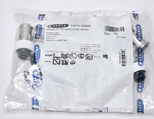 Henco press fit pvdf - press, eurocone
