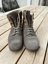 Vollleder Stiefel I N K  Größe 38 grau/ braun