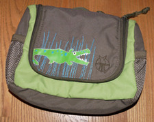 LÄSSIG Kulturbeutel Mini Washbag Kinder Jungen grün oliv Krokodil TOP