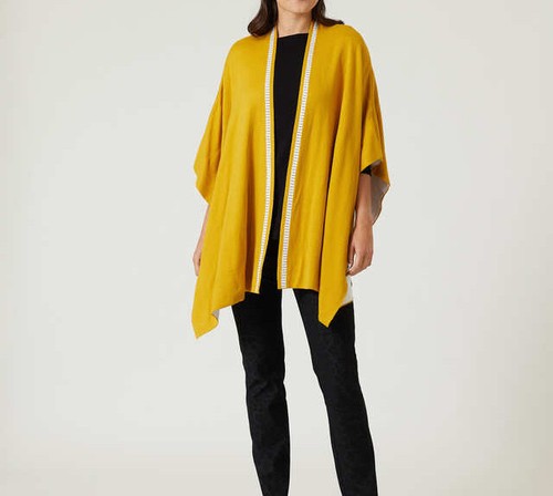 Damen cape cardigan gelb gr - damen,