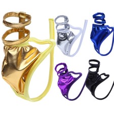 Herren C-String Metallic Mini Bikini Tanga Dessous Bulge Beutel Slips Unterhose