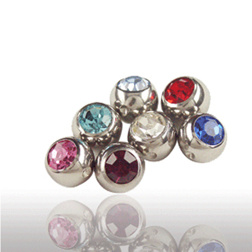 2er set 4mm - titan, piercing