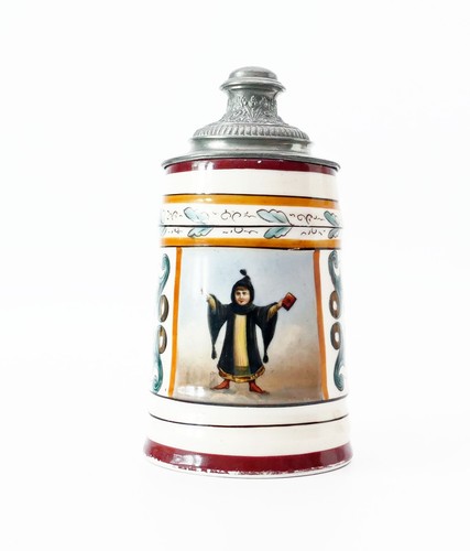 Bierkrug zinndeckel - bierkrug,