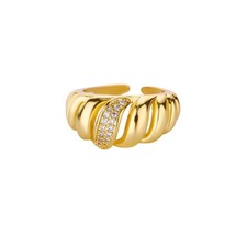 Damen Zirkon Croissant Ring
