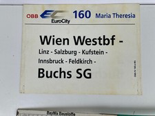 Zuglaufschild innen aus ÖBB