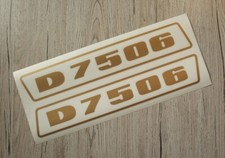 Deutz Aufkleber für Traktor D7506 Logo Emblem Sticker Label gold (bis 1974) 
