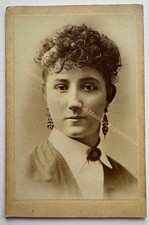 orig. CDV Foto Fotografie Frau Dame Bild alt Mode um 1870 Milster Berlin