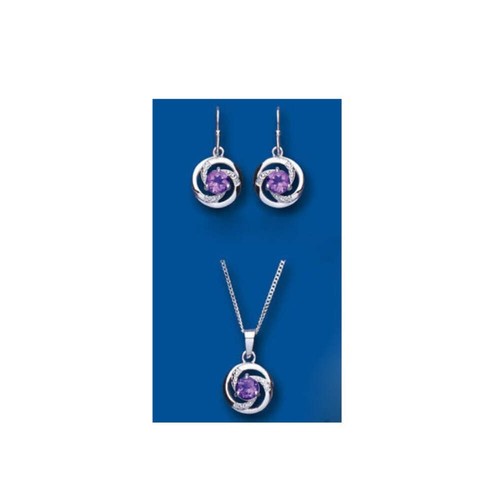 Diamant und amethyst set - amethyst,