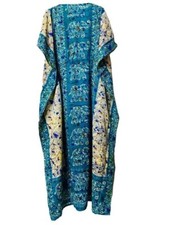 Türkisblau-Kaftan-Kleid-Hippi