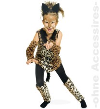 Raubkatze Leopard Kleid mit Arm + Bein Stulpen Tierkostüm