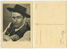 34977 - Bayrischer Bauer mit Hut und Pfeife - Echtfoto - alte Ansichtskarte