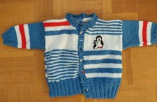 Handarbeit * Jacke mit Buntstiftknöpfen, Gr. 80 handgestrickt, 100 % Polyacryl