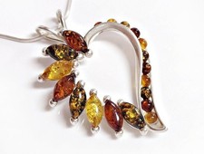 Bernstein Herz Anhänger