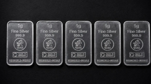 Feinsilber silberbarren - 5x,