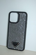 Prada Handyhülle iPhone 14/14pro schwarz mit Silberstraß