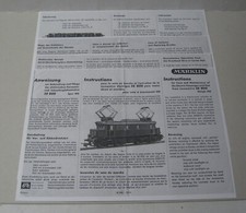Märklin Bedienungsanleitung Anweisung zur Behandlung und Pflege SE 800 Spur H0