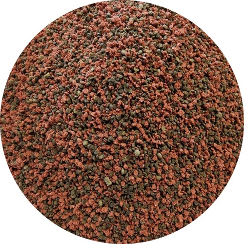 Fischfutter granulat rot grün - granulat,
