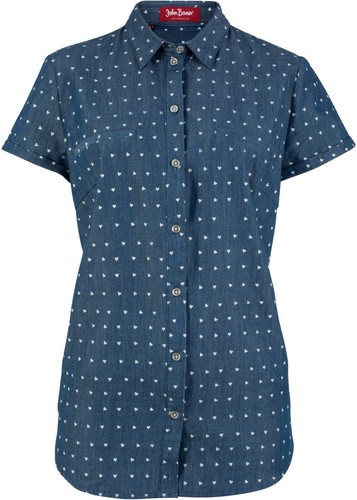 Damen bluse blau - blau, jeans