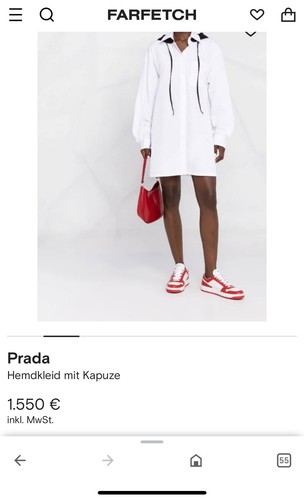 Prada hemdkleid mit kapuze - prada,