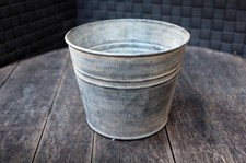 Blumentopf Zink H11cm Übertopf Kräutertopf Pflanzgefäß Pflanzschale Gartendeko