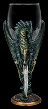 Glas Kelch Drache - Skull