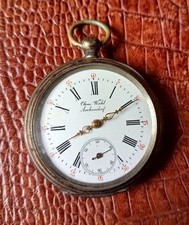 Seltene Clemens Wahl Aschendorf Silber Taschenuhr 1900er