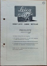 Leitz - Leica Preisliste