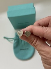 Tiffany &Co. Return To Tiffany Herz Ohrringe Silber 925 Top Zustand