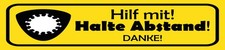 Blechschild 10x46 cm Hilf mit Halte Abstand Corona gelbes Deko Geschenk  Schild