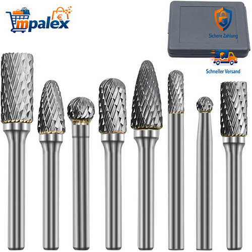 Wolframcarbid fräser set - fräser, 8