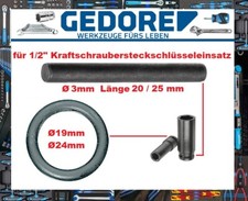 GEDORE 1/2" Kraft Stecknuß Sicherungsstift KB 1975 3mm / Sicherungsring KB 1970