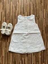 Obaibi Baby Set Kleid Gr. 80 Ballerinas Gr.20 weiß festlich Taufe Mädchen Outfit